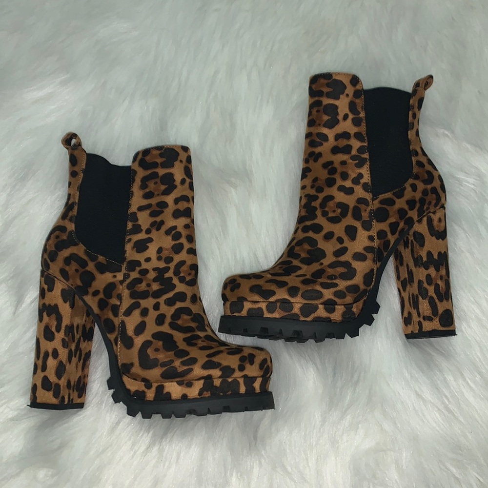 Leopard booties